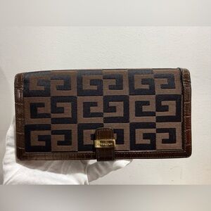 Givenchy Signature Brown and Black Wallet - Vintage!